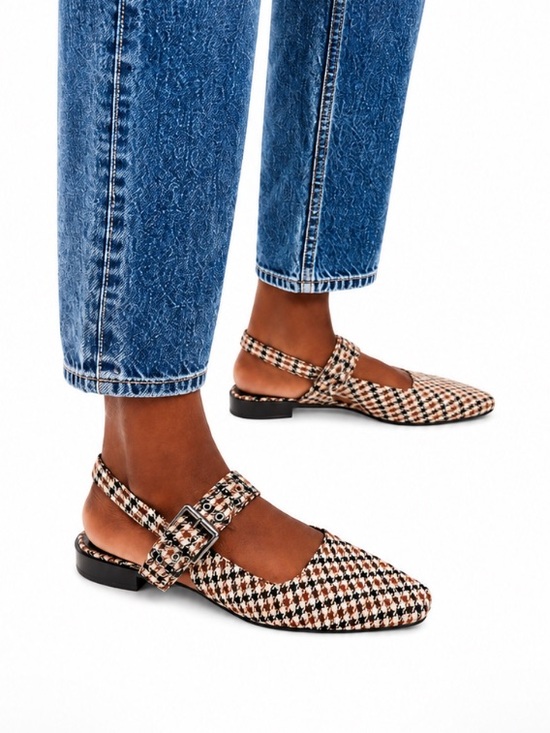 rag & bone Shoes - Rag & Bone “Astra” Houndstooth Slingback Flats Size 40 Excellent Condition!
